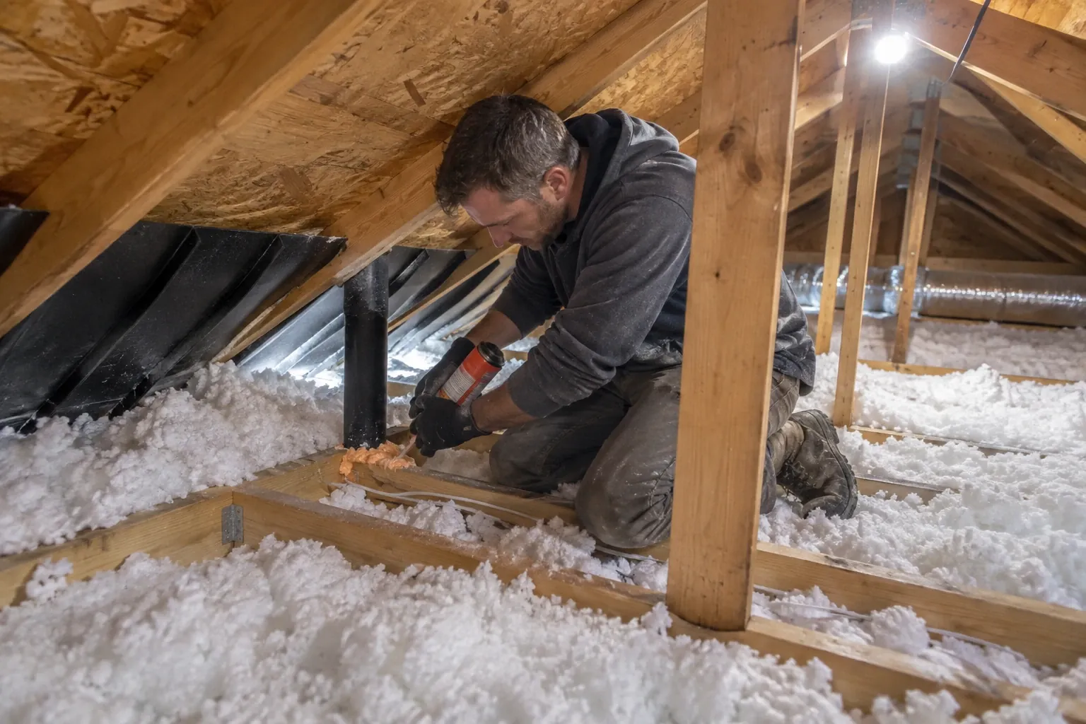 Reconditioning an attic: sealing, baffles and new insulation