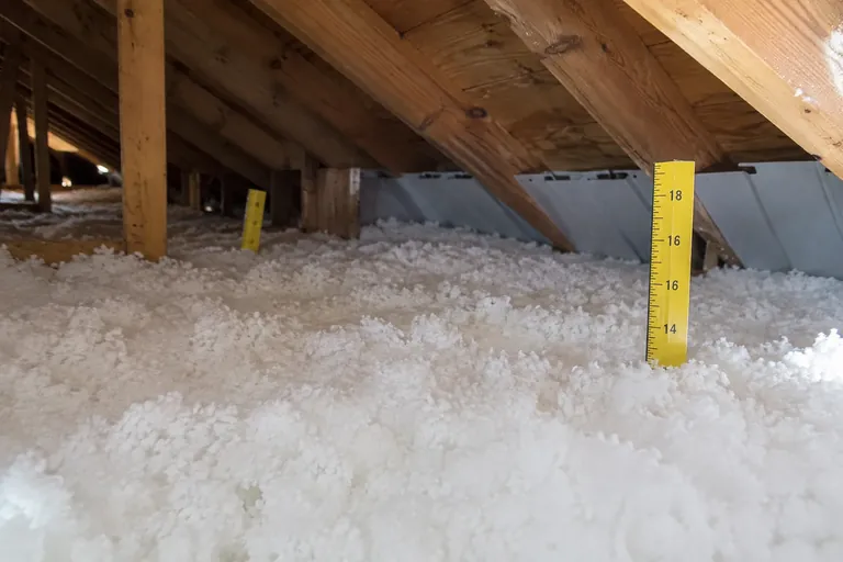 Attic insulation installation