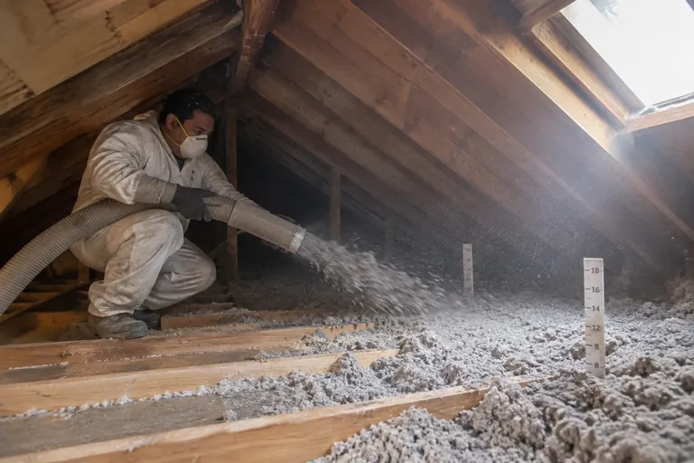 Cellulose insulation installation