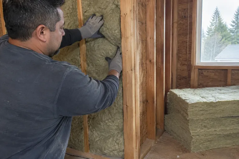 Rockwool insulation installation