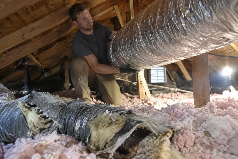 Attic air duct replacement