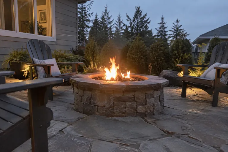 Fire pit and outdoor fireplace installation