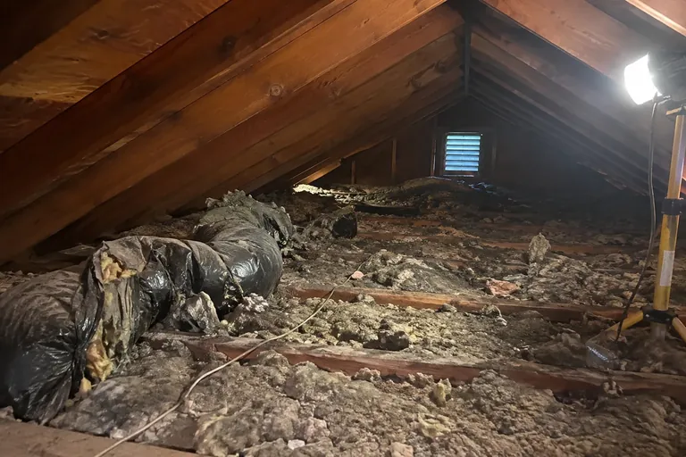 Before: dirty insulation