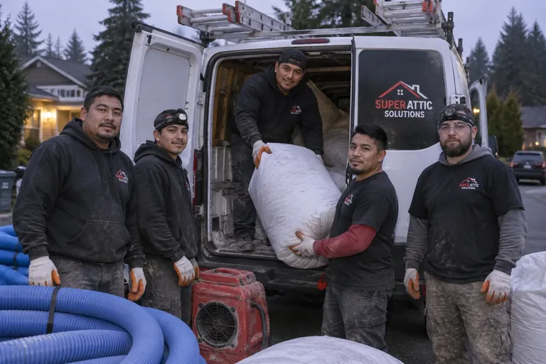 Loading the van at the start of a job