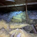 old damaged insulation removal